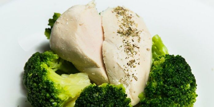 Boiled chicken breasts from the Kefir diet