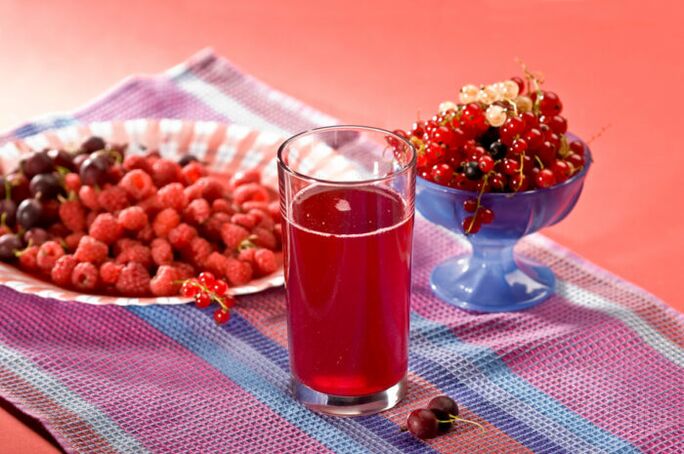 Dinner berry juice on the diet menu for the first blood type