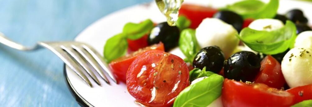 Green salads are part of the Mediterranean diet