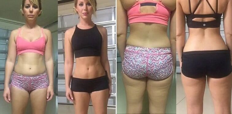 Before and after photos following the keto diet
